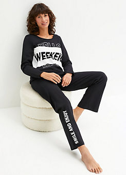 ’Hello Weekend’ Pyjama Set by bonprix