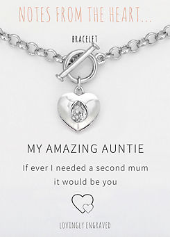’My Amazing Auntie’ Bracelet by Notes From The Heart