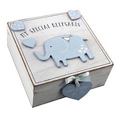 ’My Special Keepsakes’ Wooden Baby Box - Blue by Petit Cheri