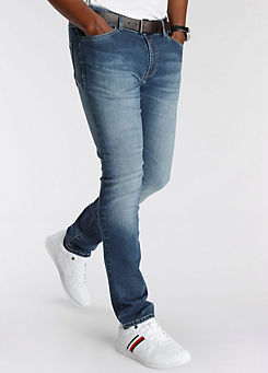 ’Reed’ Straight Leg Stretch Jeans by DELMAO