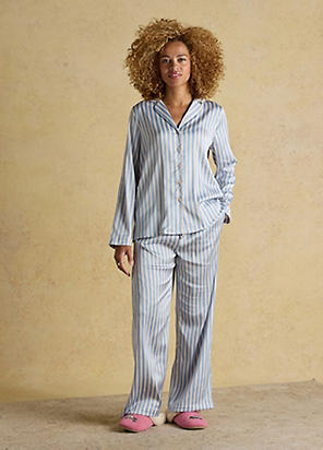 joules luna cream/blue stripe fleece dressing gown with hood Buy Joules Luna Cream & Blue Stripe Fleece Dressing Gown with Hood from Next USA