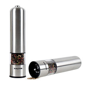 Buy Salter Stainless Steel Electronic Salt & Pepper Mill Set at