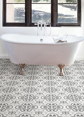 Small Picket Cement Blue Peel and Stick Tile 10
