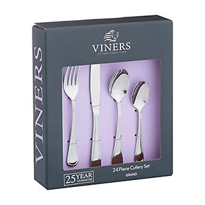 Viners Select 4-Piece Pastry Fork Set | Grey