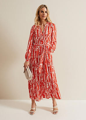 【マスト】Phase Eight / mandi アブストラクト シャツドレス Mandi Abstract Stripe Shirt Dress | Phase Eight UK |