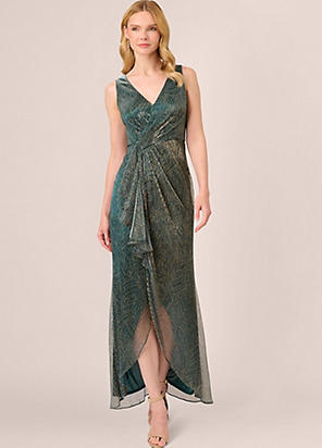 Studio Beaded Illusion Yoke Dress by Adrianna Papell Look Again