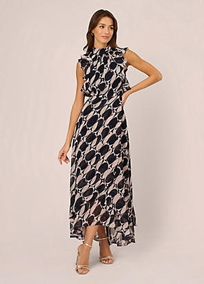 Printed Midi Dress by Adrianna Papell Look Again