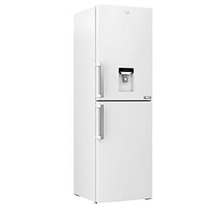 white beko fridge freezer with water dispenser