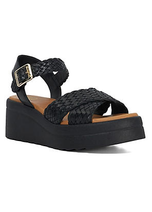 Kelisa Natural Braided Upper Wedge Sandals by Dune London