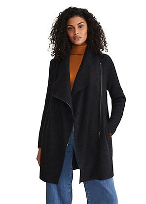 Byanca Zip Knit Coat by Phase Eight Look Again