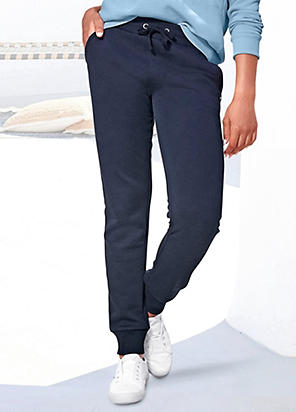 Elasticated Waist Ribbed Straight Leg Joggers by s.Oliver