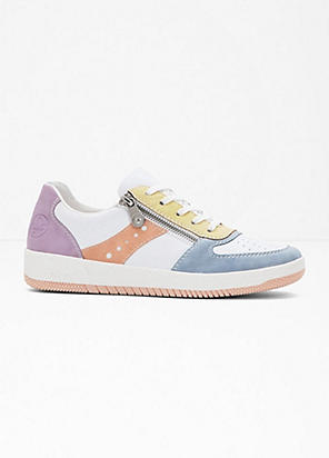 RIEKER Stripe ウーマントレーナー Rieker Womens L8802-10 Lace-Up Trainers (Ciel, UK Footwear