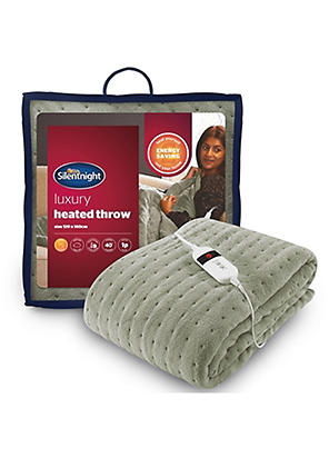 Comfort Control Heated Fleece Throw Natural by Silentnight Look Again