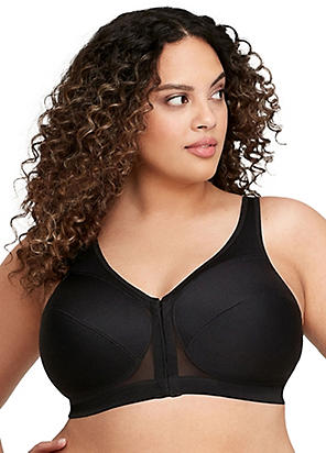 Glamorise Womens White Sports Bra MagicLift Seamless Wirefree Plus Size US  36H - Helia Beer Co