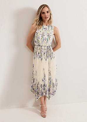 関税送料込☆【Phase Eight】Azalea Print Fil Coupe Dress Phase Eight Azalea Print Fil Coupe Dress | Oxendales