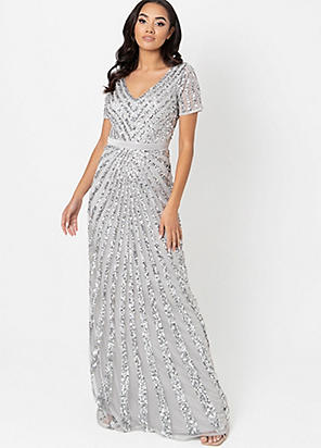 Maya deluxe hot sale embellished maxi dress