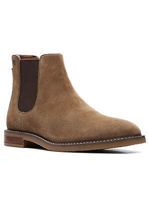 Clarks mens shop suede chelsea boots