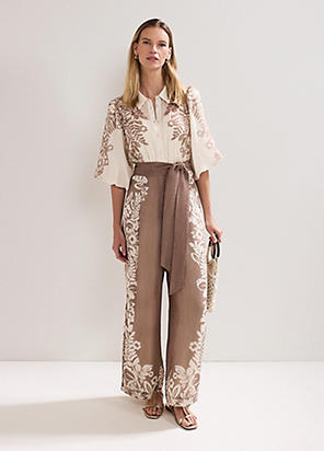 【PHASE EIGHT】Saskia Abstract プリーツ ジャンプスーツ Saskia Abstract Pleated Jumpsuit | Phase Eight UK |