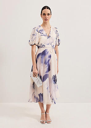 【Phase Eight】UK発 Juliette フローラル 花 ラップ シフォン Phase Eight】UK発 Juliette フローラル 花 ラップ シフォン