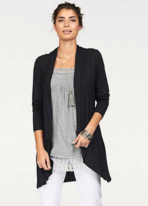 Longline Jersey Cardigan by bonprix