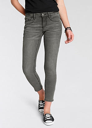 Capri Jeans with Side Elastic Waistband by Arizona