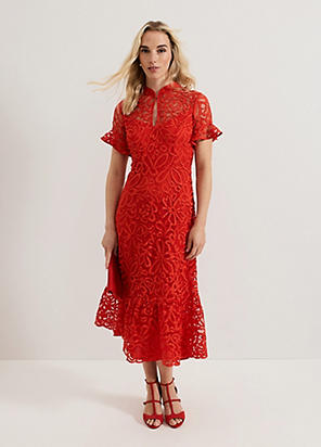 【Phase Eight】日本未入荷！ Senna レース Vネック Midi Dress Senna Lace Midi Dress | Phase Eight UK |