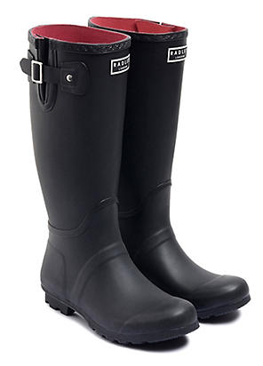 WonderWelly™ ATB Black Fleece-Lined Roll-Down Rain Boots by Fitflop