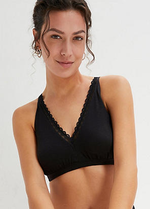 Pack of 2 Organic Cotton Non-Wired Bras by bonprix