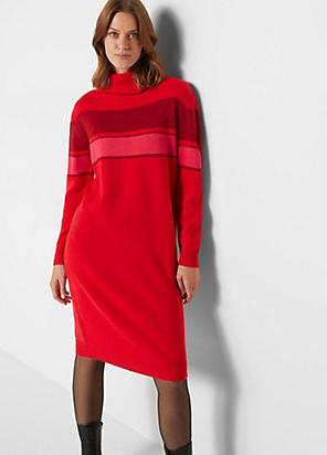 Chiffon Flounce Knitted Dress by Aniston