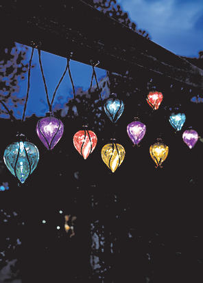 Set of 10 Balloon Rainbow String Lights by Smart Garden