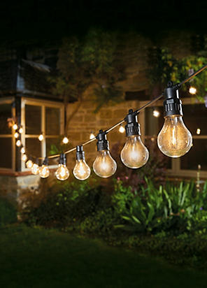 Set of 10 Connectable Decor Multi Coloured Festoon Lights by Smart Garden