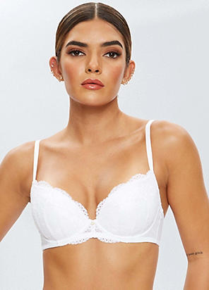 Ann Summers Curve Sexy Lace plunge bra in white - ShopStyle