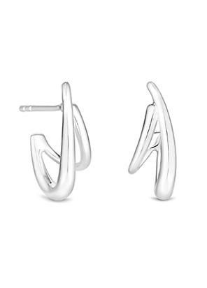 Sterling Silver Sleek Pearl Drop Earrings by Accessorize