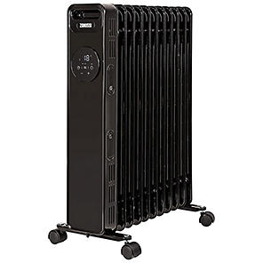 2.3KW Oil Filled Radiator with Timer & Remote - White by Black