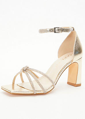 Quiz sandals rose on sale gold