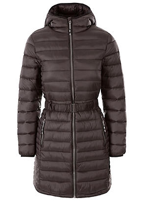 Delivery returns trespass womens audrey online waterproof padded hooded long jacket black