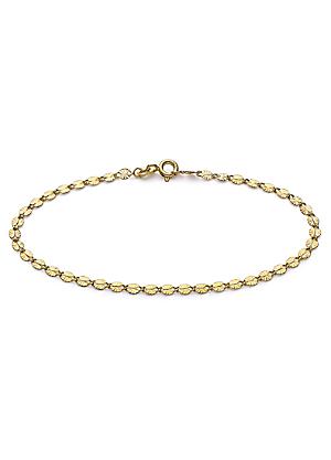 Citerna Women's 9 ct Rose Gold Padlock Charm Bracelet with Safety Chain