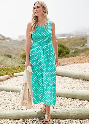 Warehouse green outlet spot dress