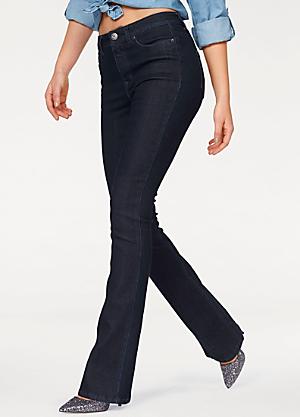 Dark Indigo Kick Flare Jeans by Sosandar