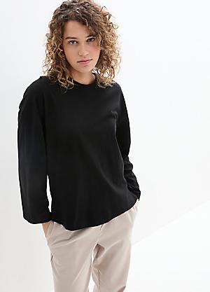 Cotton Rib Long Sleeve Top by bonprix