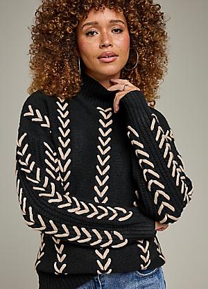 Shop for Size 20 Black Jumpers Cardigans Womens online at Lookagain