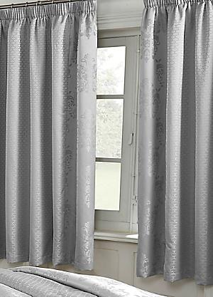 Montreal Pair of Velour Lined Pencil Pleat Curtains by Home