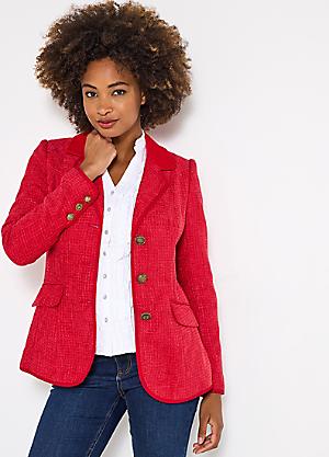 Joe Browns Military Button Moleskin Jacket Giacca, Blu, 38 Donna