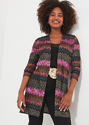 Multi coloured hotsell long cardigan