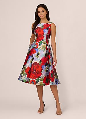 【海外限定】AdriannaPapell ドレス☆Red Mikado Petal Dress 海外限定】AdriannaPapell ドレス☆Red Mikado Petal Dress