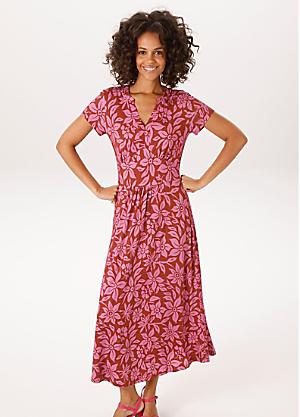 Abito In Chiffon Nero Con Stampa Floreale ANISTON Taglia UK Abito In Chiffon Nero Con Stampa Floreale ANISTON Taglia UK
