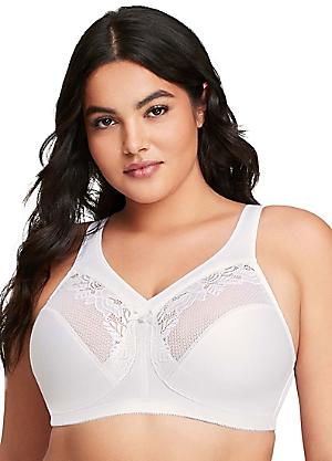 Full Figure Plus Size Wonderwire Front Close Stretch Lace Bra by