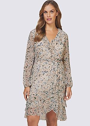 knee length dresses for ladies Heine Maxi Dress Off White / 3XL