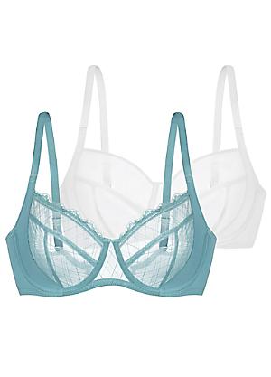Pack of 2 Organic Cotton Non-Wired Bras by bonprix