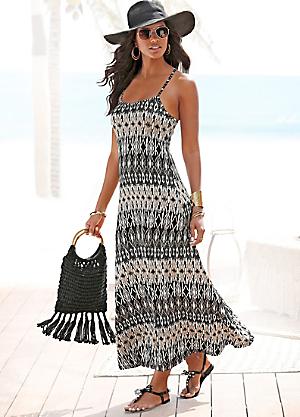 black and white sun dress Black & White Checkered Mommy & Me Dresses